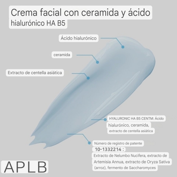📢Español. Crema hidratante con ácido hialurónico ceramida HA B5, 55 - Picture 3 of 9